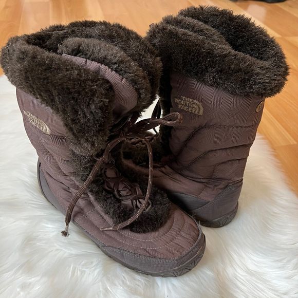 The North Face Nuptse Goosedown Brown Mid-Calf Winter Boots Women's Size 8.5 - Picture 5 of 10